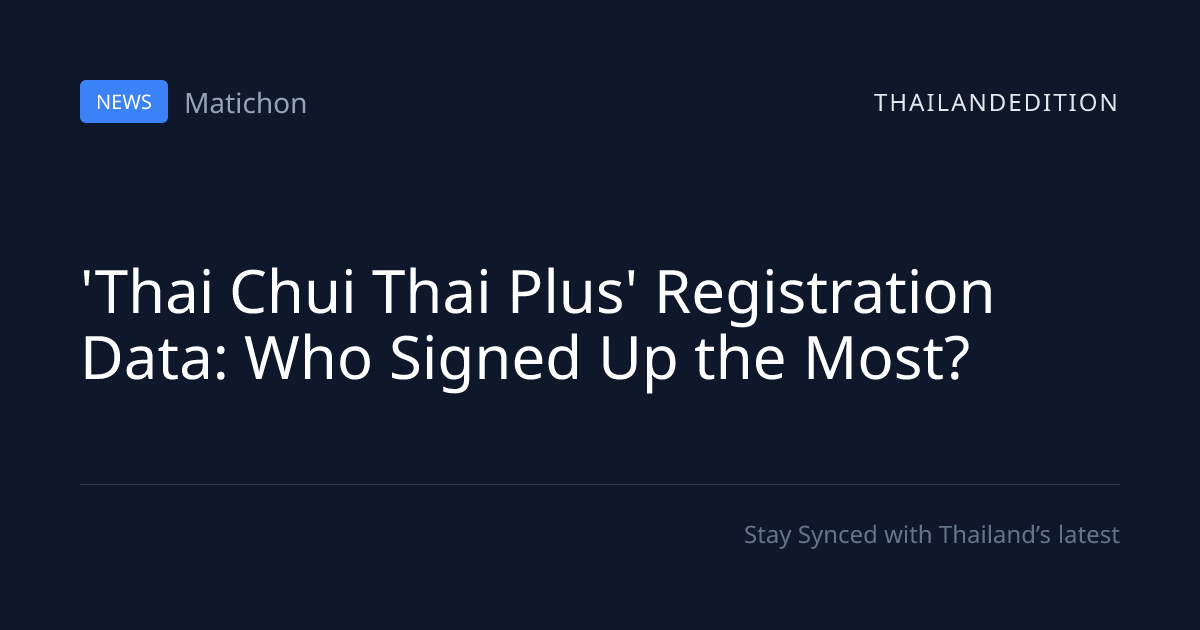 'Thai Chui Thai Plus' Registration Data: Who | thailandedition