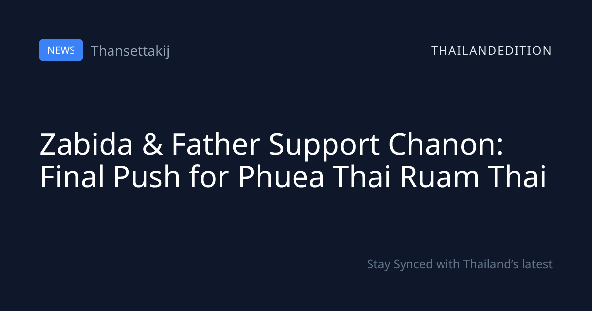 Zabida & Father Support Chanon: Final Push for | thailandedition